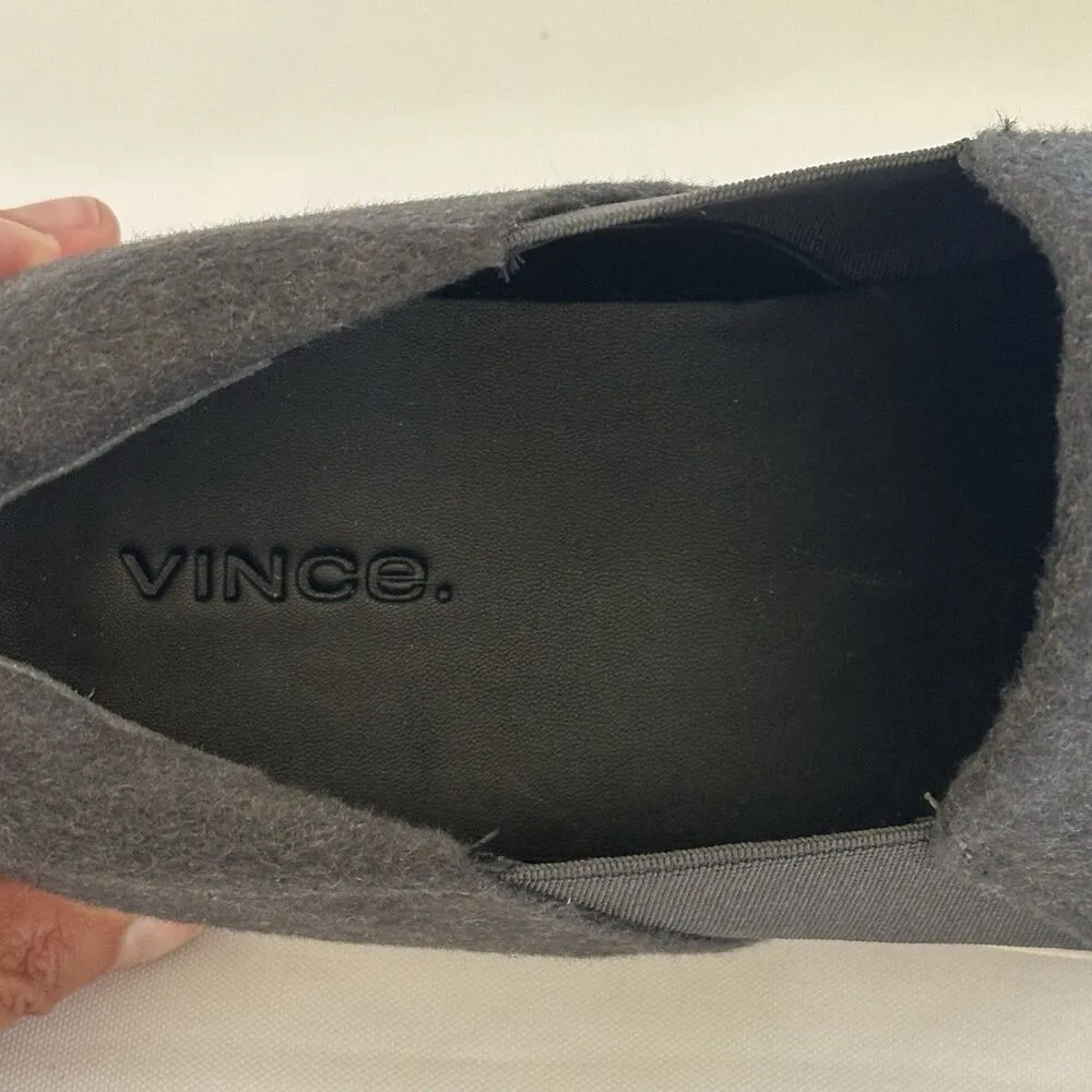Vince Women's Warren Flannel Wool Platform Sneaker Slip On Shoe in Gray Size 9.5 - Image 5