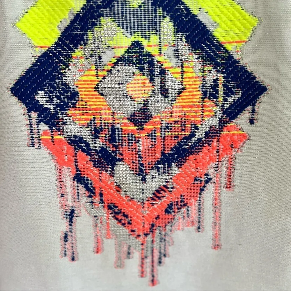 Koch Regina Dress Mini Splatter Embroidered Shift XS Graphic Sleeveless Brunch - Image 7