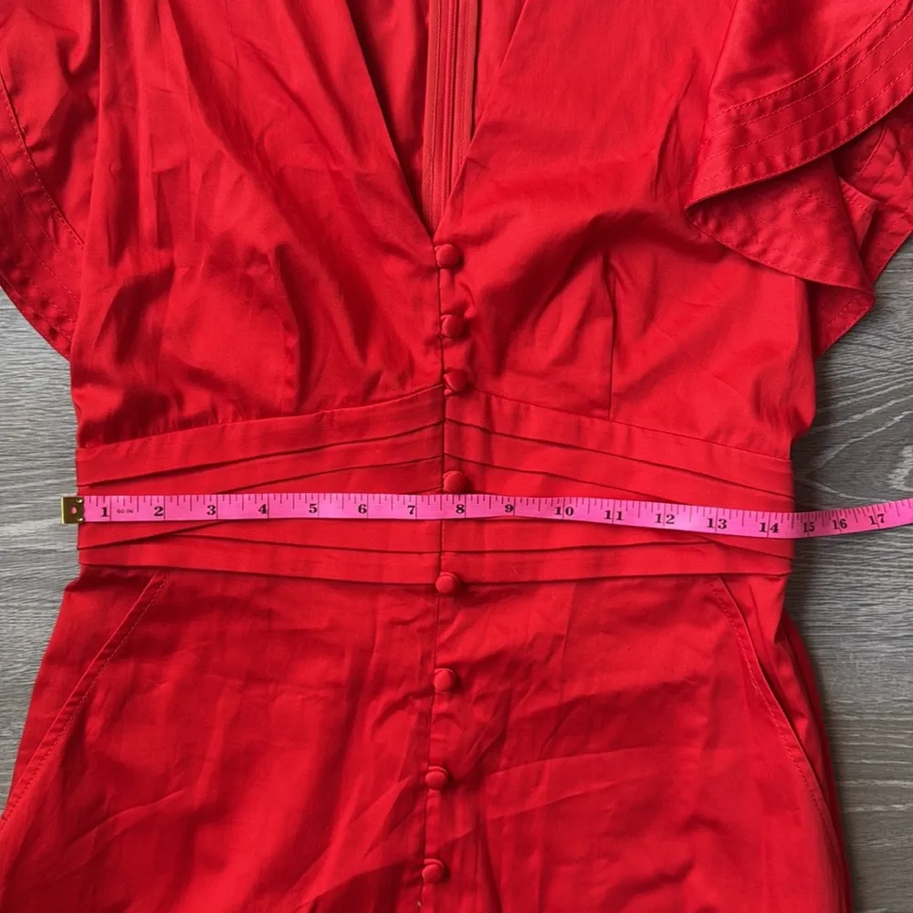 VERONICA BEARD Sada Dress In Red 6 - Image 13