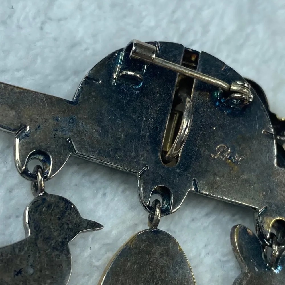 Best Branded Silver Gold Color Easter Pin Brooch Pendant Rabbit Duck Egg Dangles - Image 10