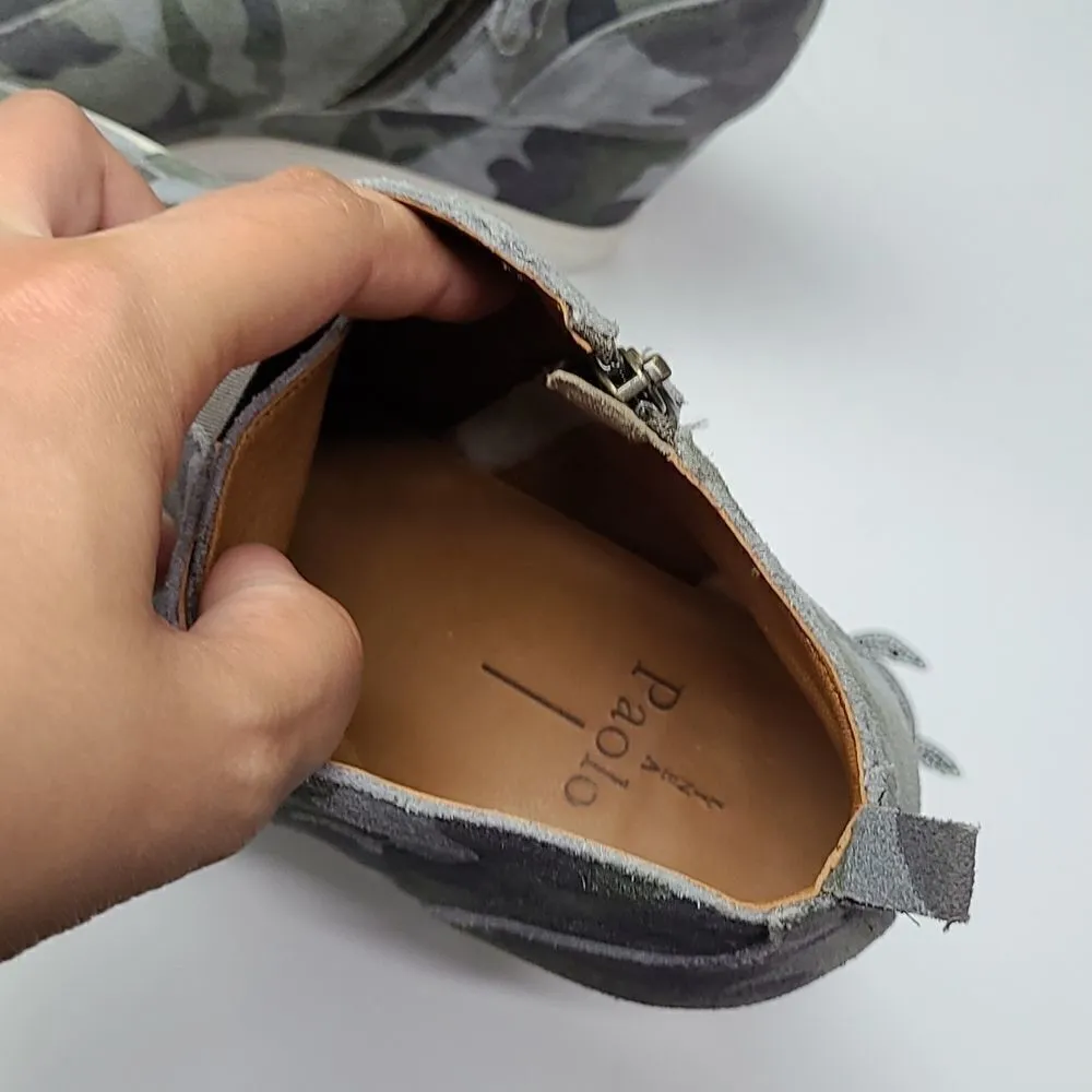 Linea Paolo Felicia Women's Platform Wedge Sneaker‎ Camouflage Size 9.5 Green - Image 14