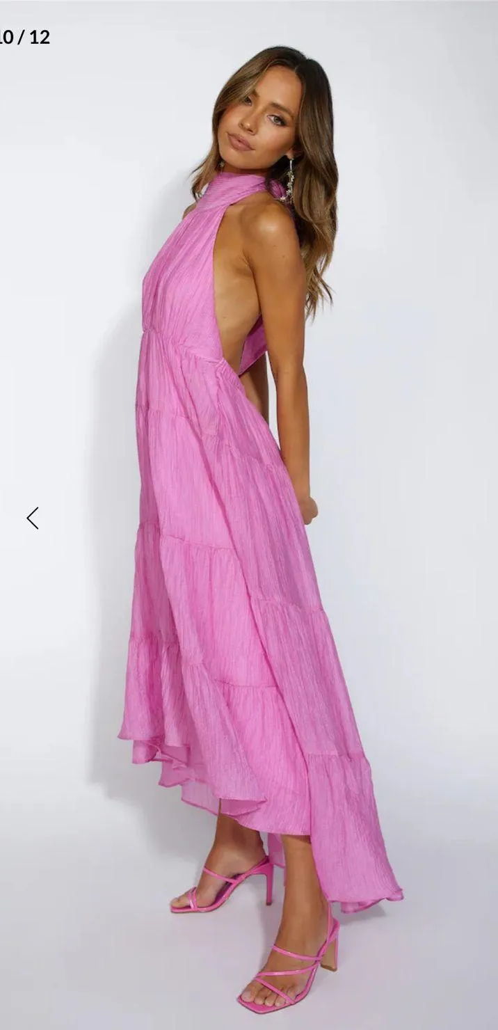 Hello Molly Pink-Purple Maxi Dress - Image 10