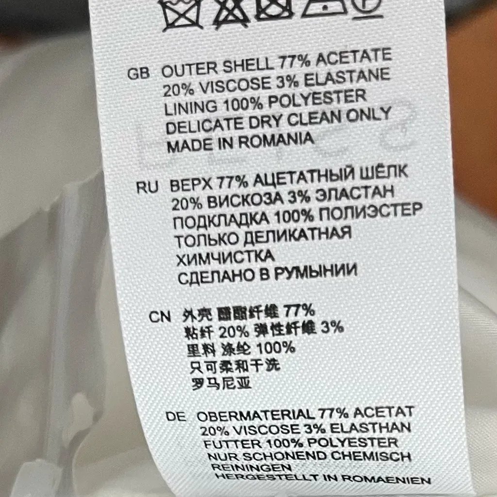 Reiss Lyonaise Eve White Trousers Women’s Size 6 Slim Fit Workwear Minimalist - Image 13