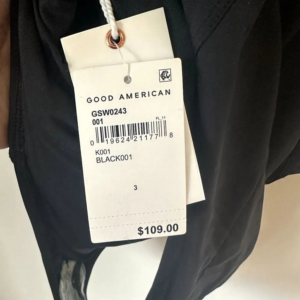 NWT Good American Contour One-Piece Black Swimsuit - Size 3 (Large) - Image 3
