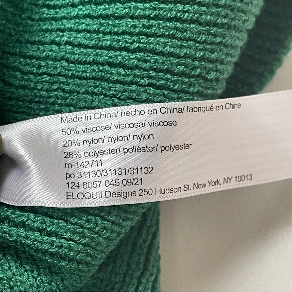 Eloquii Plus Size Asymmetrical One Sleeve Bodycon Knit Sweater Dress Apple Green - Image 7