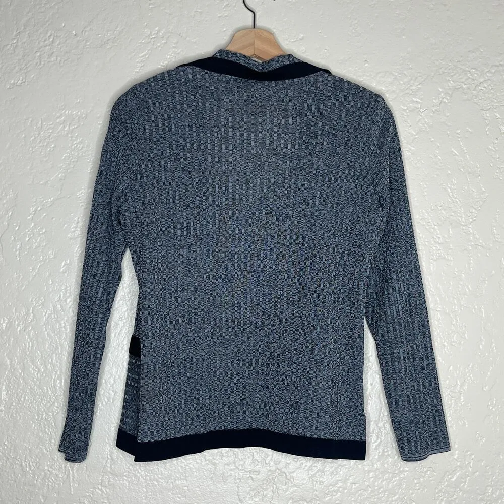 Exclusively Misook Women's Gray Space Dye Open Front Vintage Cardigan XS Petite - Image 2