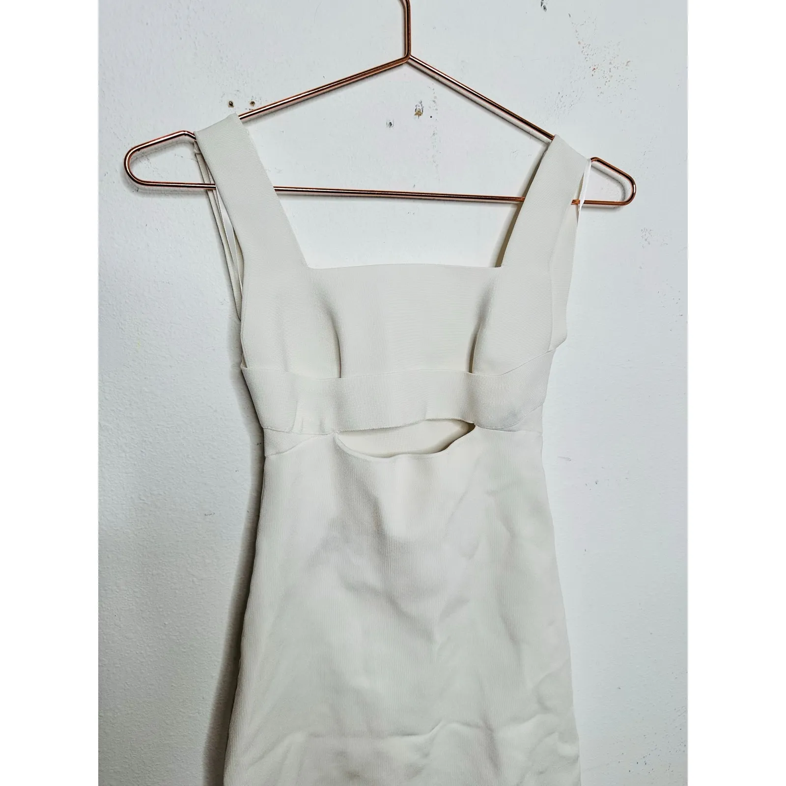 VICTORIA BECKHAM White Bandage Front Cutout Midi Dress Womens size 0 - Image 5