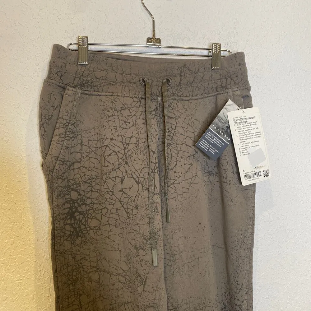 Lululemon Warm Down Joggers Thread Dye Gray Black NWT Sz 6  Pants Comfortable - Image 2