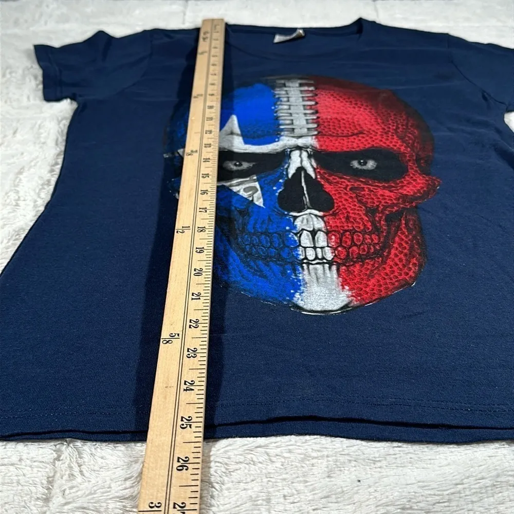 Texas Football Skull Ladies Tee T - Image 9