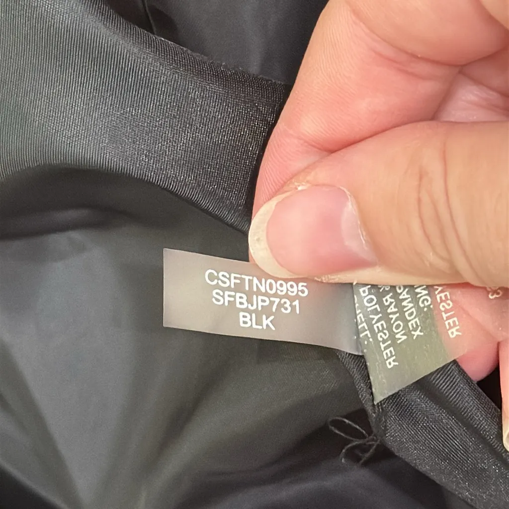 Calvin Klein Blazer/Jacket Black Open Front 
Cascade Ruffle Front 3/4 Sleeve 6 - Image 10