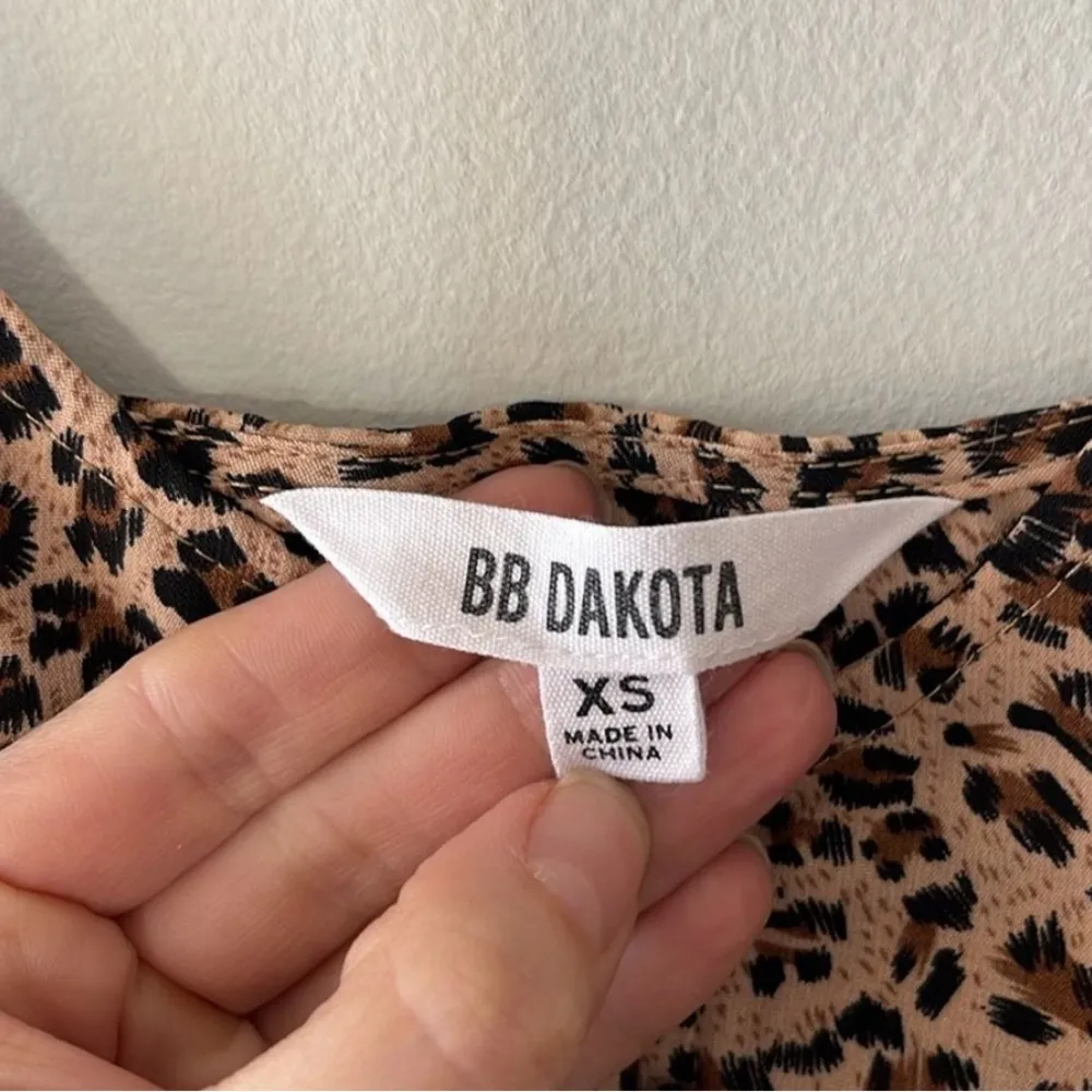 Cami Tank Top Cute Summer Leopard Print Size XS - Image 4