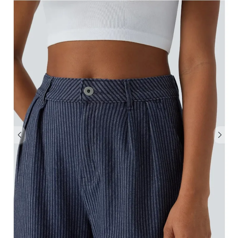 Halara Flex High Waisted Striped Stretchy Baggy Wide Leg Jeans Women's XS‎ NWT - Image 4