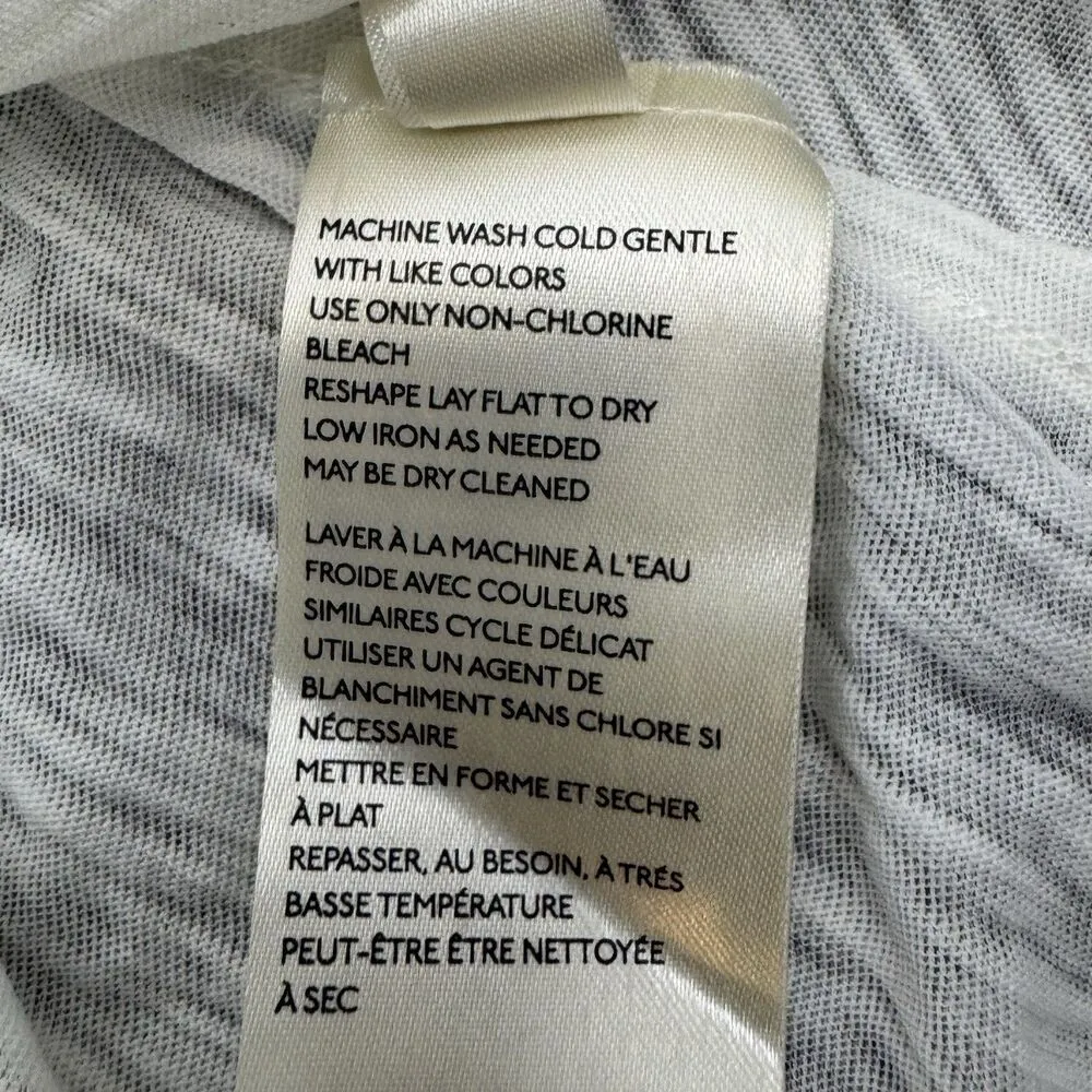 Free People Oversized Sandy Tank Top Size S White Flowy Lagenlook Boho Beachy - Image 7