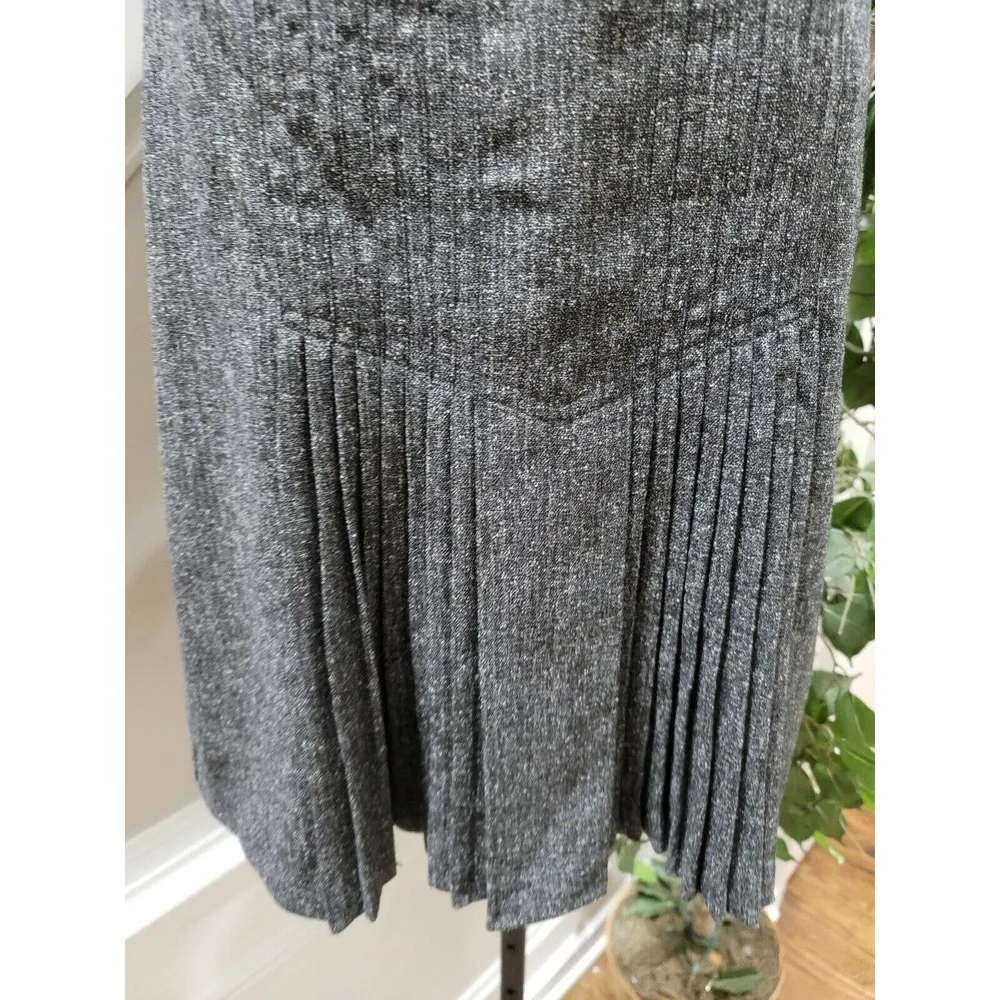Halogen Women's Gray Polyester & Viscose Knee Length Flare Skirt Size Regular 6 - Image 3