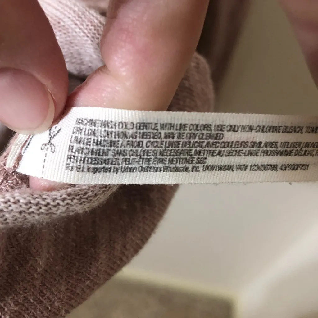 Free People Beach Cowl Neck Lightweight Cotton Sweater in Dusty Rose Two Body - Image 5