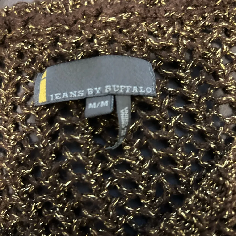 Jeans by buffalo brown gold Open knit sweater size medium - Image 6