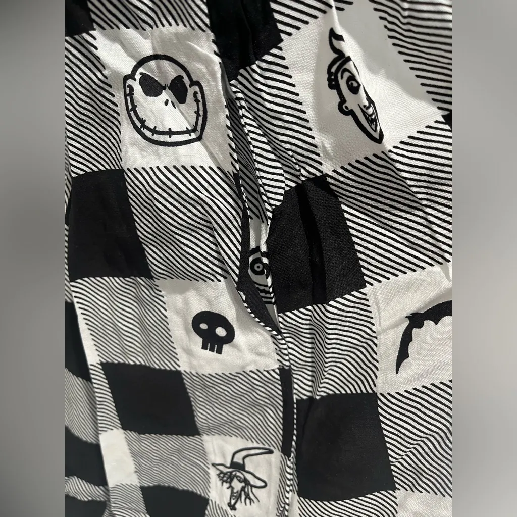 Disney The Nightmare Before Christmas Face Portraits Gingham Smocked Dress - Image 5