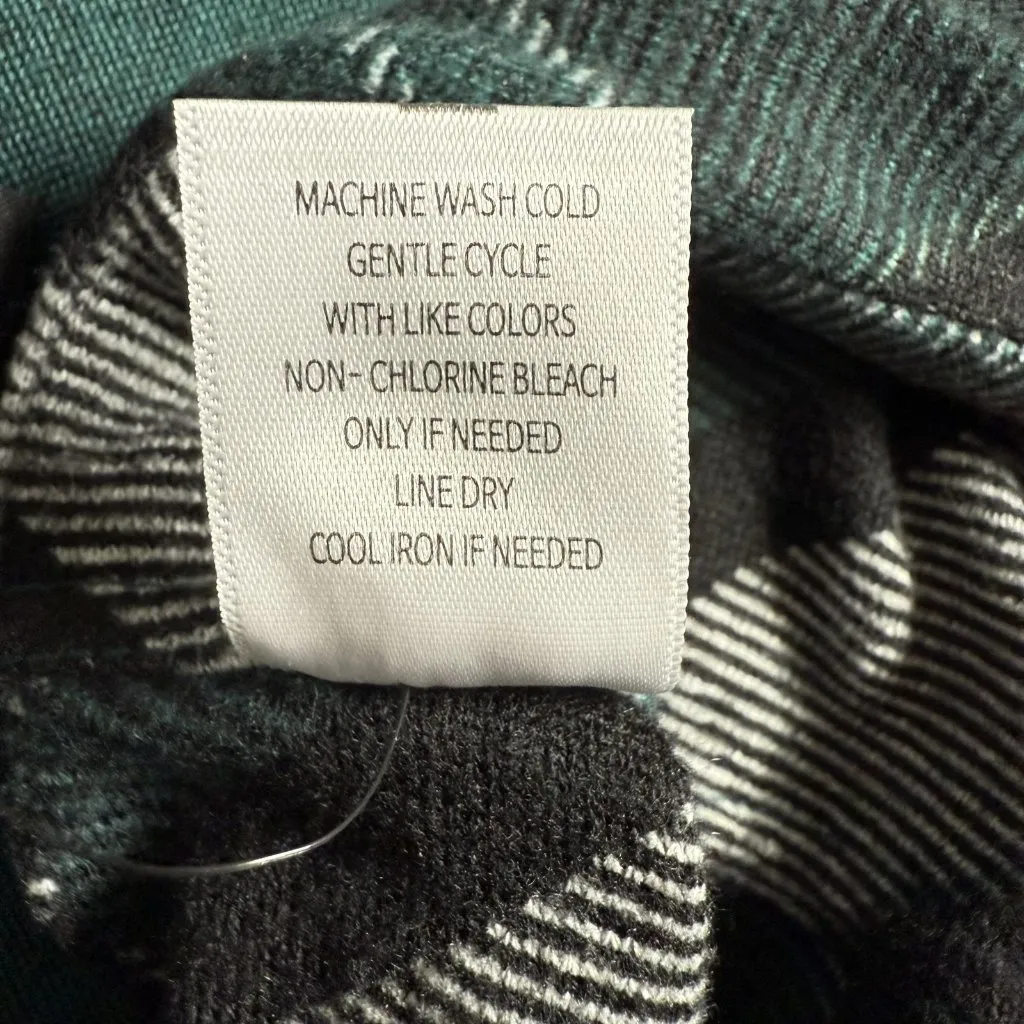 Alyx Knit Shift Dress Womens L Forest Green 3/4 Sleeves Pockets Removable Scarf Size L - Image 15