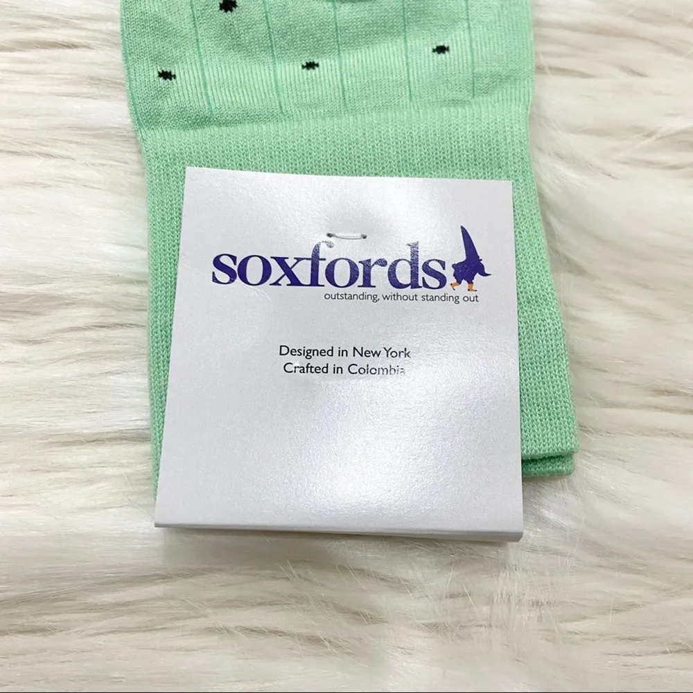 Soxfords Green Black Choco Chip Mints Polka Dot Over the Calf Long Socks - Image 39