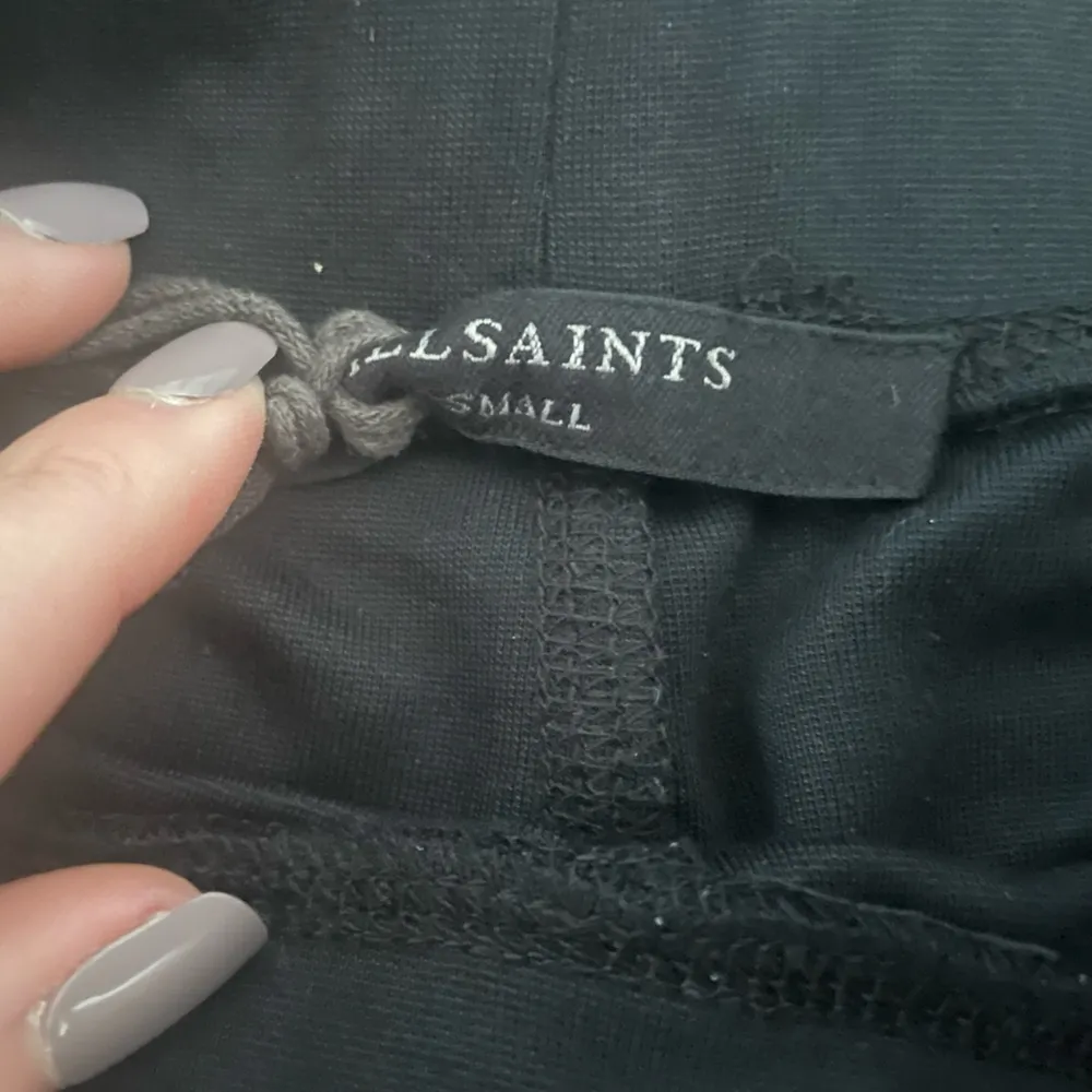 NWOT All Saints Terro Paneled Black Leggings with Zippers, Elastic Waist - Image 8