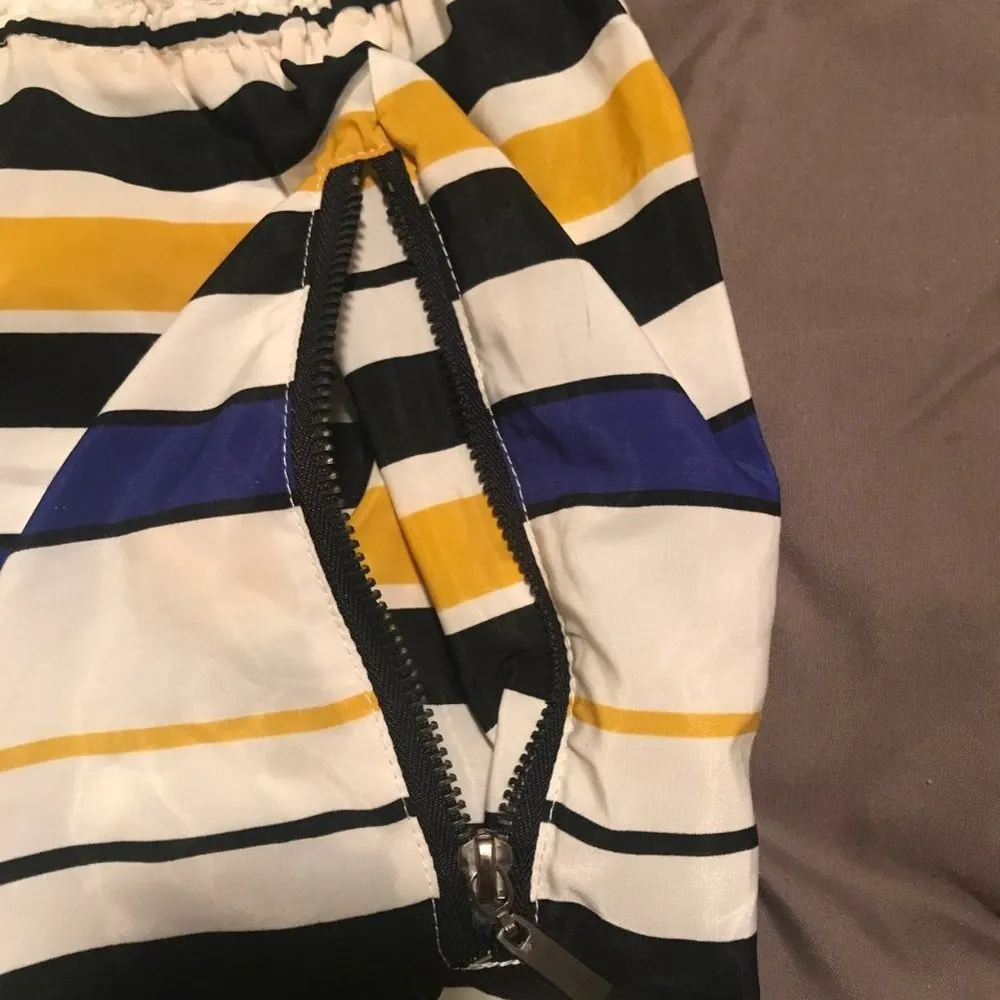 Striped Mini Dress With Pockets - Image 5