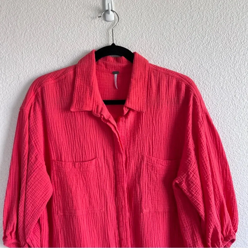 Young, Fabulous and Broke Cotton Gauze Button Down Blouse - Image 2