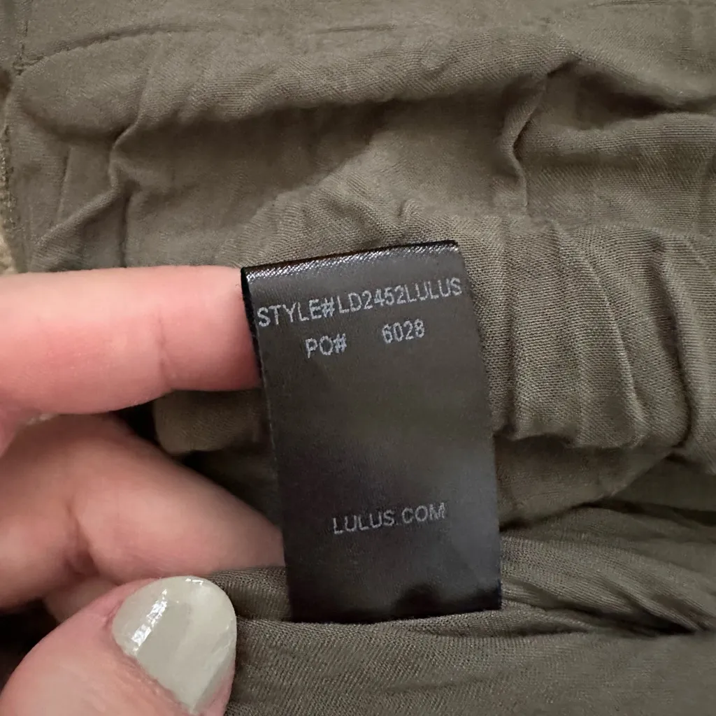 Lulu’s Little Beach Olive Green Embroidered Maxi Dress - Image 9