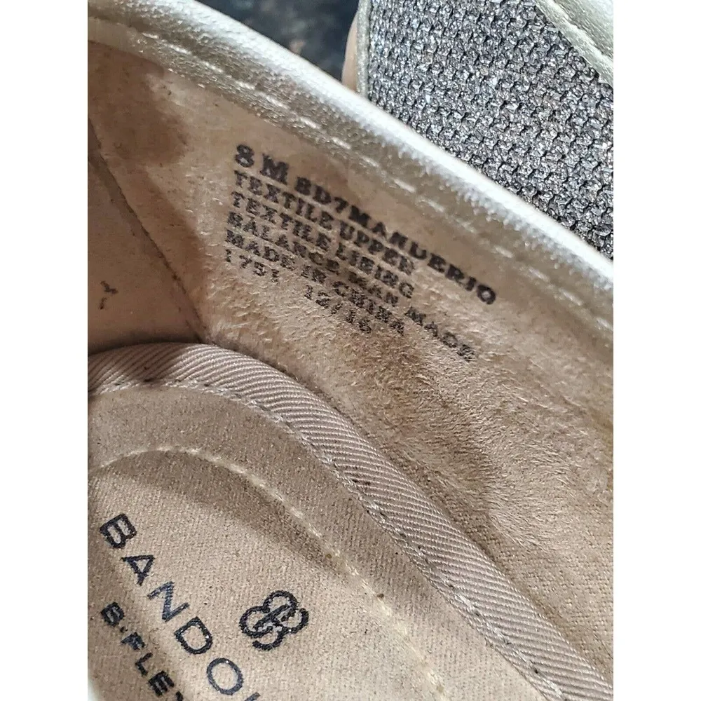 Bandolino Women's Gray Textile Upper Slip on Closed Toe Flats Shoes Size 8M - Image 6