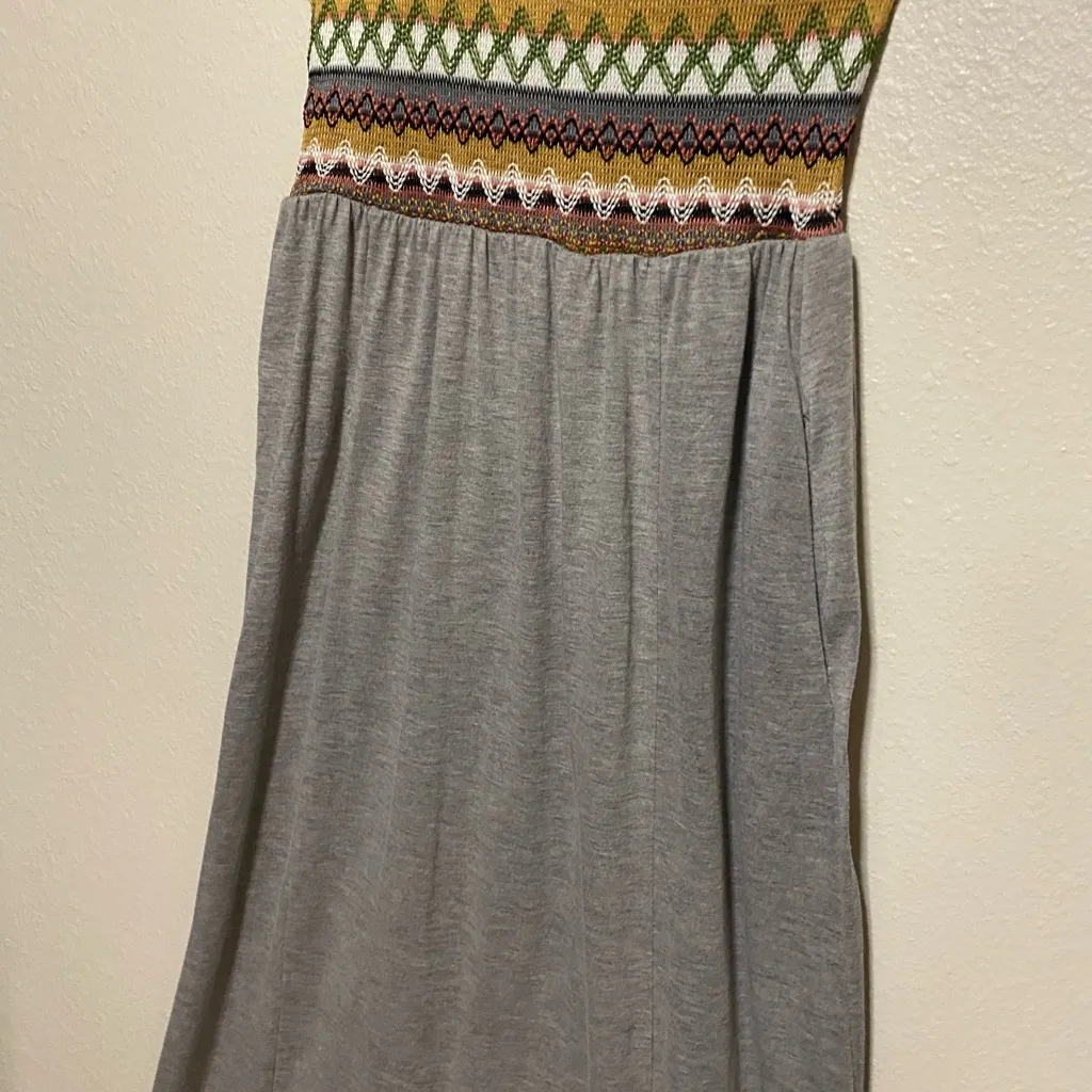 Southwest Print Sleeveless Maxi Dress | Boho Festival Knit Maxi Xhilaration (M) - Image 4