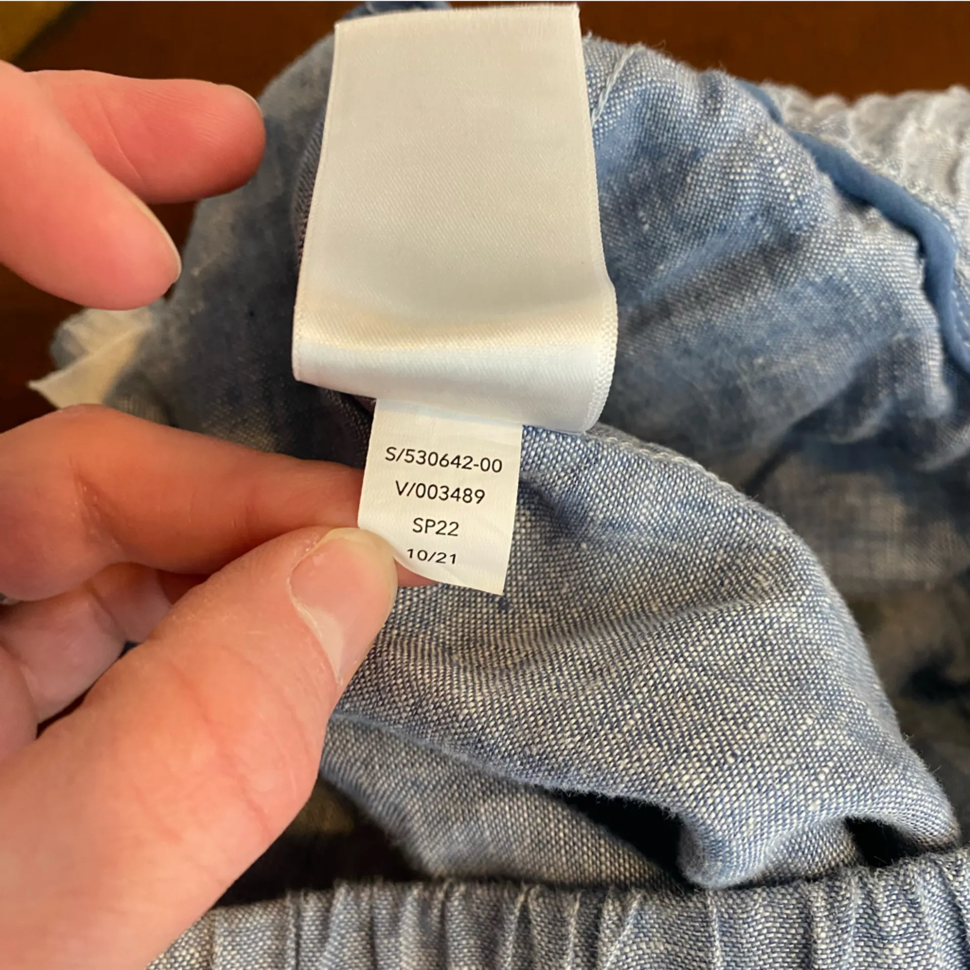 Athleta Cabo Linen Jogger Chambray Blue size 8 beach‎ summer resortwear airy - Image 5