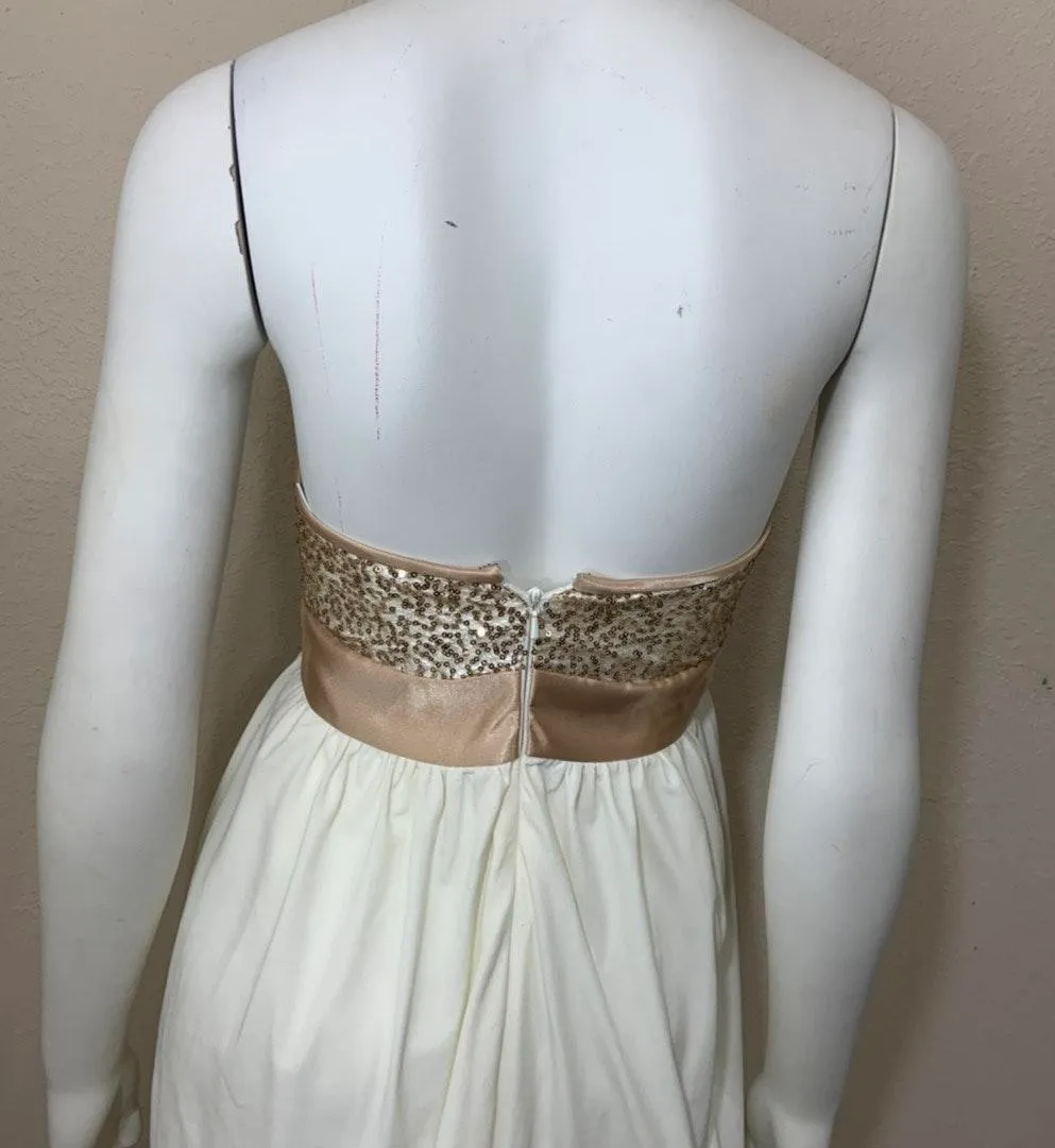 Gunne Sax  Gold Sequin Dress - Image 8