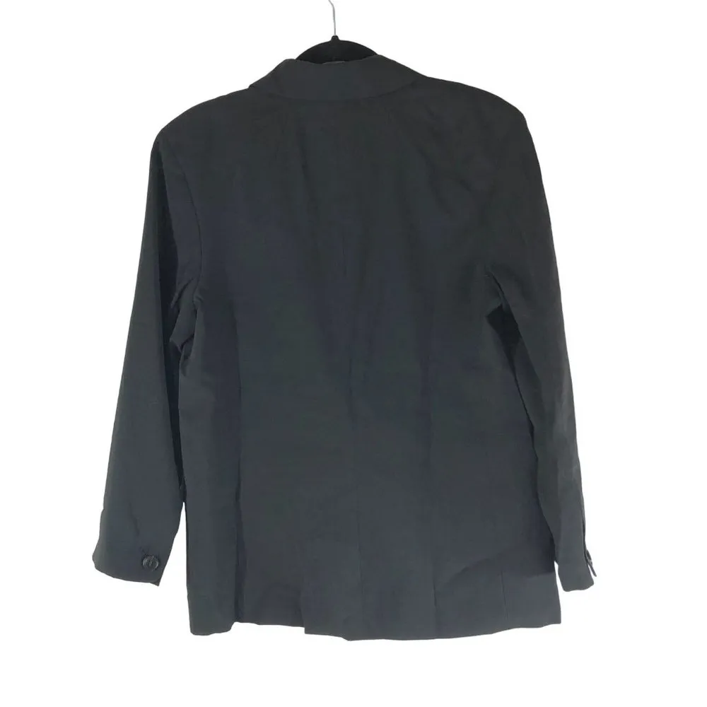 Madewell Womens The Relaxed Blazer in Softdrape Drop Shoulder Two Button Black S - Image 4