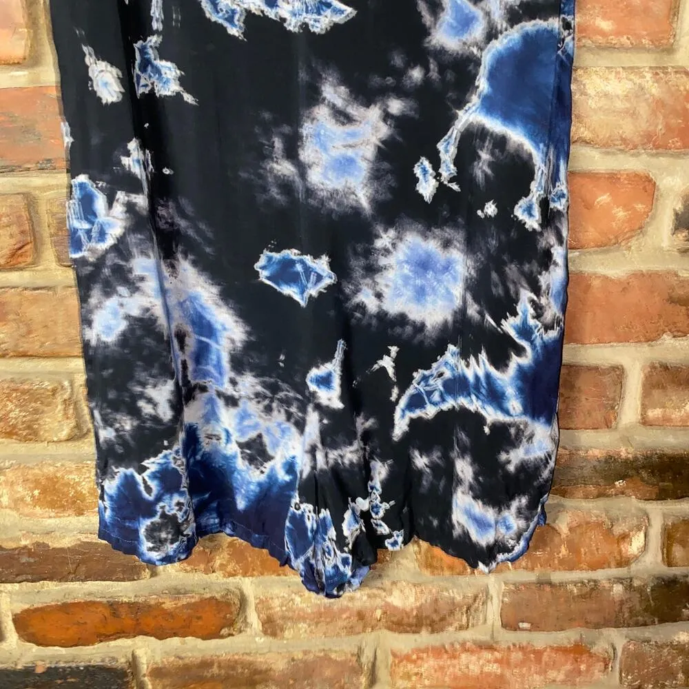 Lacausa Blue Tie Dye Sleeveless Spaghetti Strap Playsuit Romper Women's Size XS - Image 3
