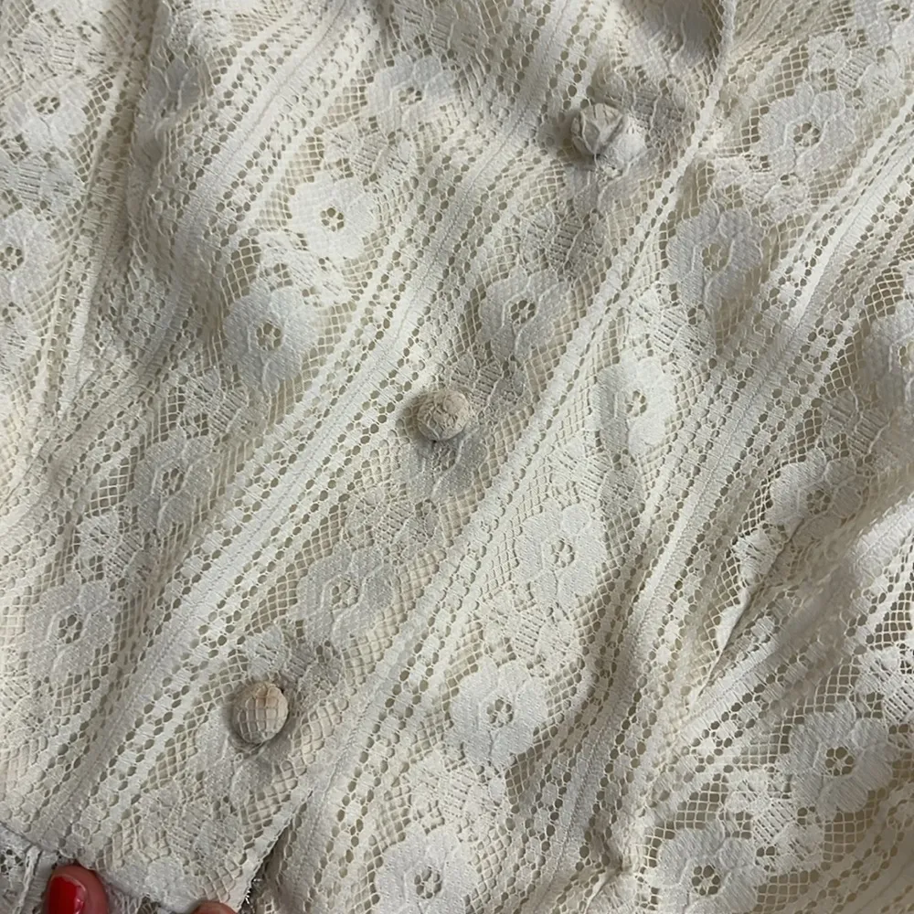 Vintage off white lace button up maxi dress - Image 6