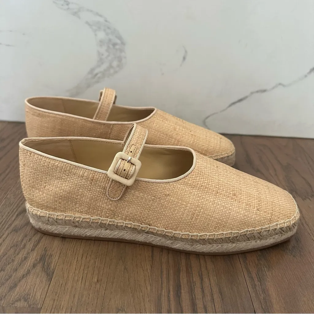 NIB Loeffler Randall Women's Clover Espadrille Platform Mary Jane Natural 9.5B - Image 5