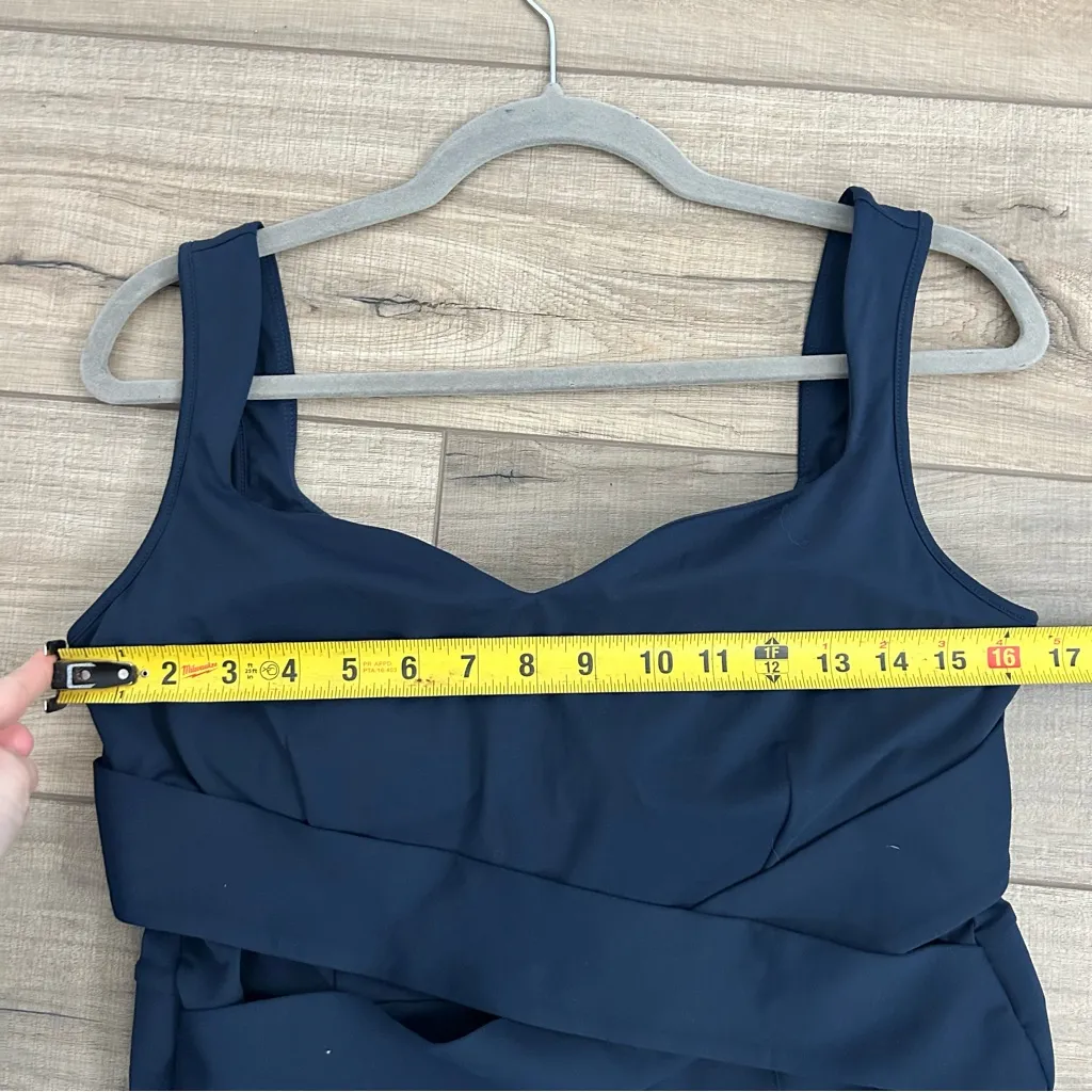 Halara U Back Sleeveless Casual Wide Leg Jumpsuit Dark Sapphire Blue NWT L - Image 9