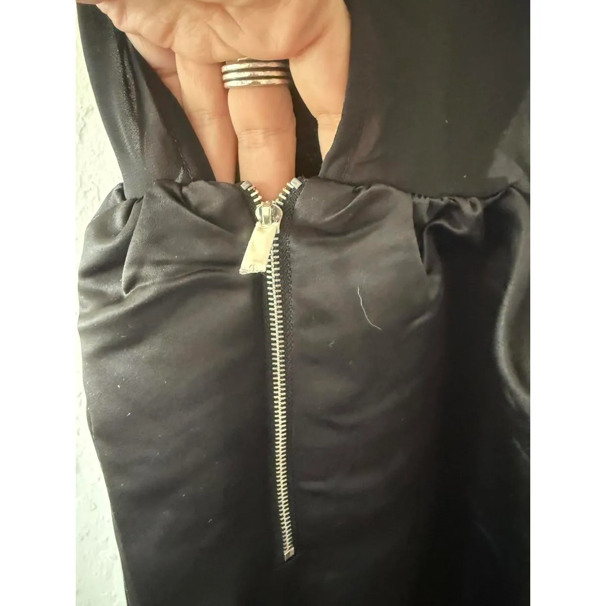 Anthropologie Endless Rose Party Dress with Blue-Green Sequins and Black Mesh - Image 4