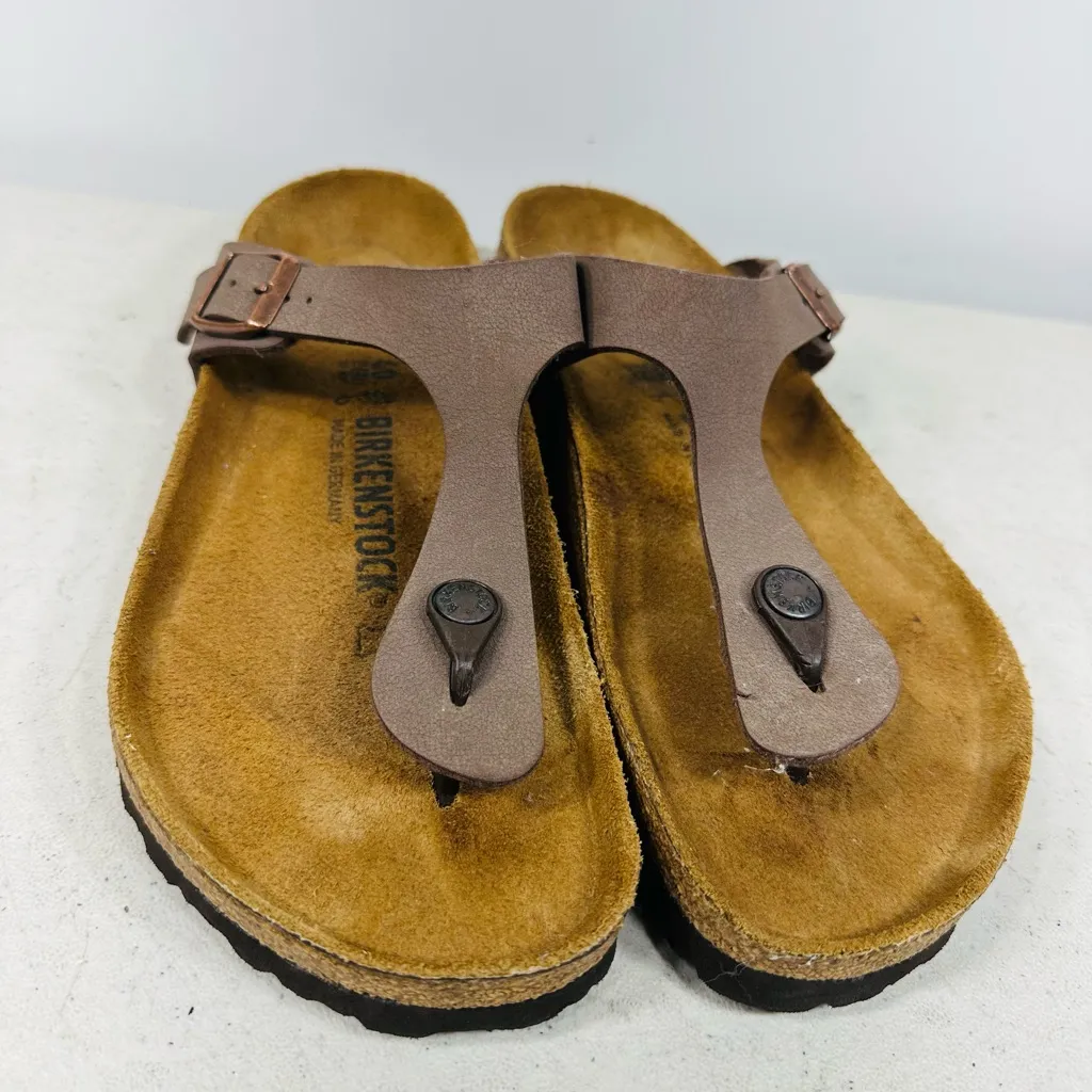Birkenstock Gizeh Brown Sandals Shoes 40-9 - Image 3