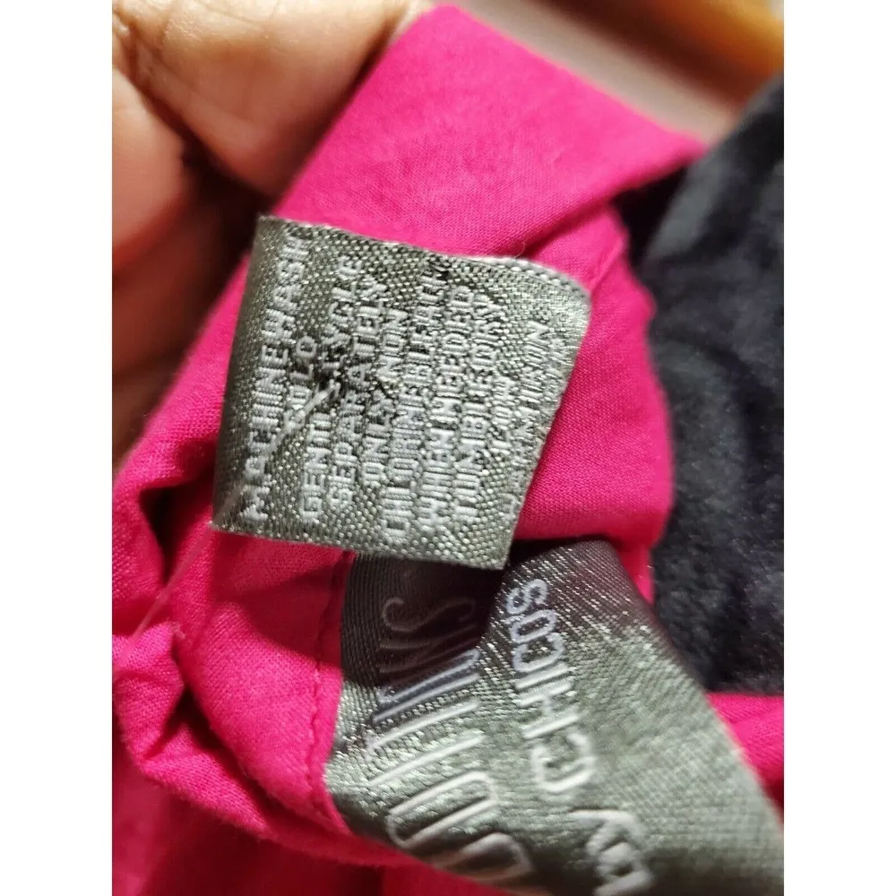 Addition's Women Solid Red Cotton Collared Long Sleeve Button Down Shirt Size 3 - Image 9