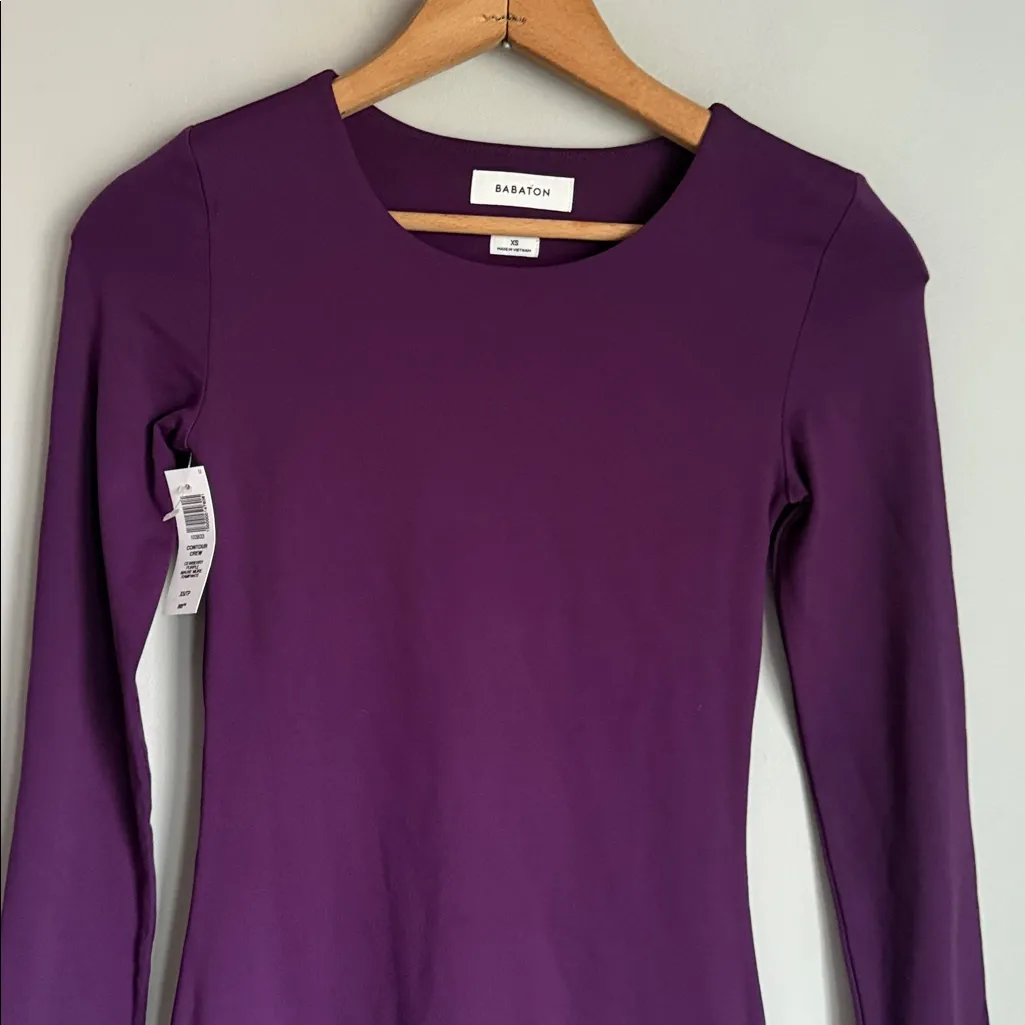 NEW Artizia Babaton Contour long sleeve bodycon dress in Dewberry Purple XS - Image 4