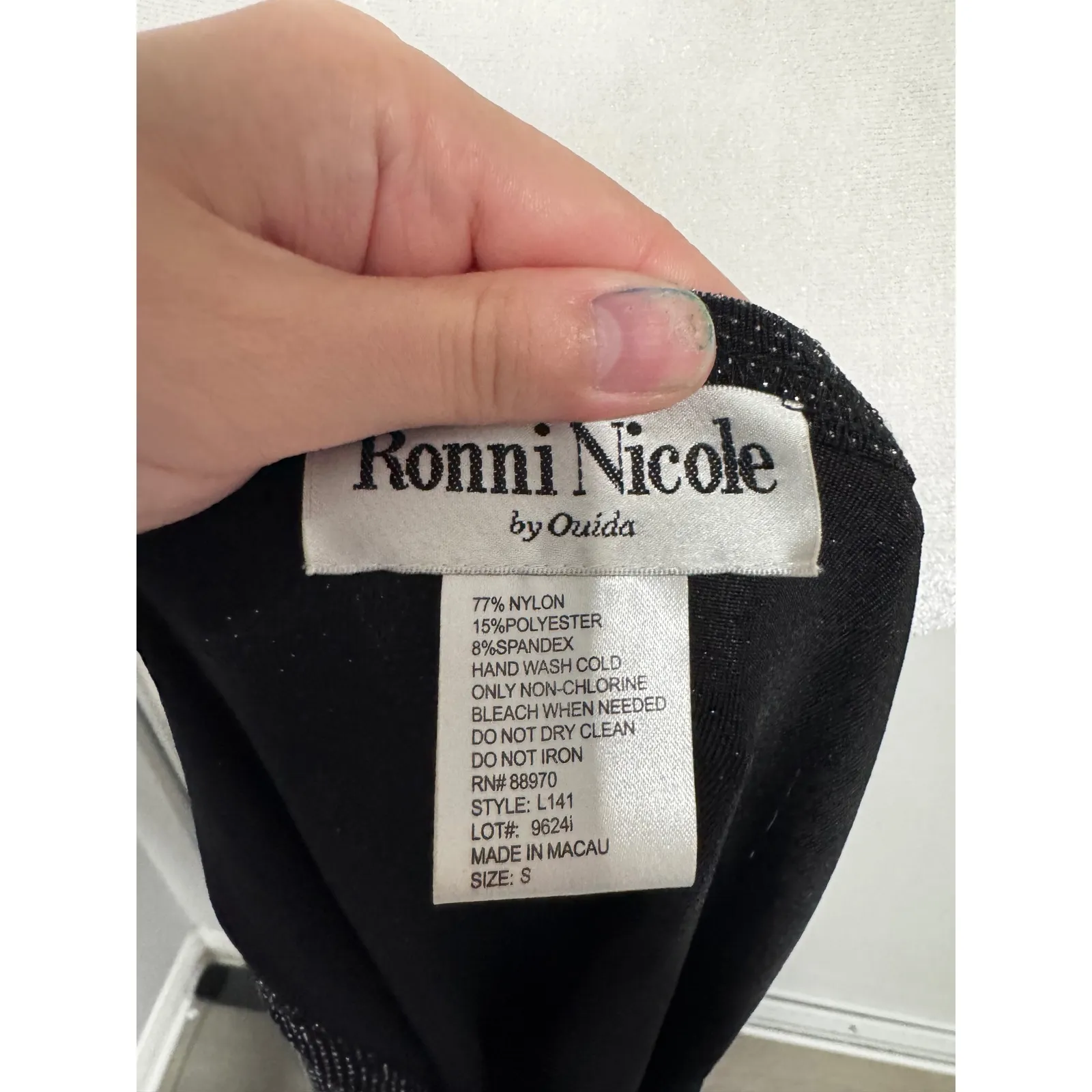 Vintage Ronnie Nicole size Small Sleeveless Black Tank Top Shimmery‎ Sparkle - Image 4