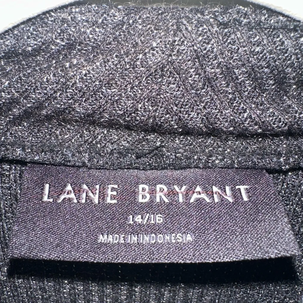 LANE BRYANT Black with silver sparkle  Knit Top. - Image 4
