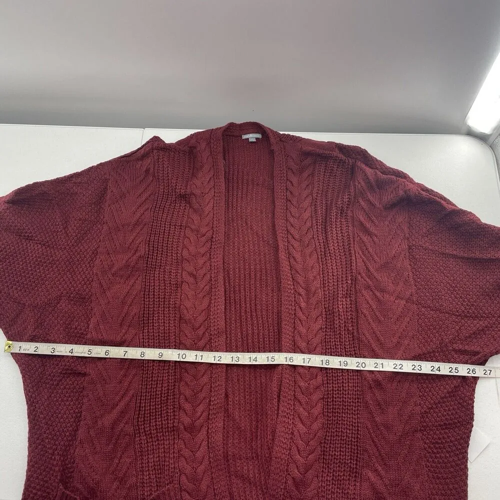 Charlotte Russe Size XL Cardigan Sweater Rib Knit Open Front Long Line Vintage - Image 4