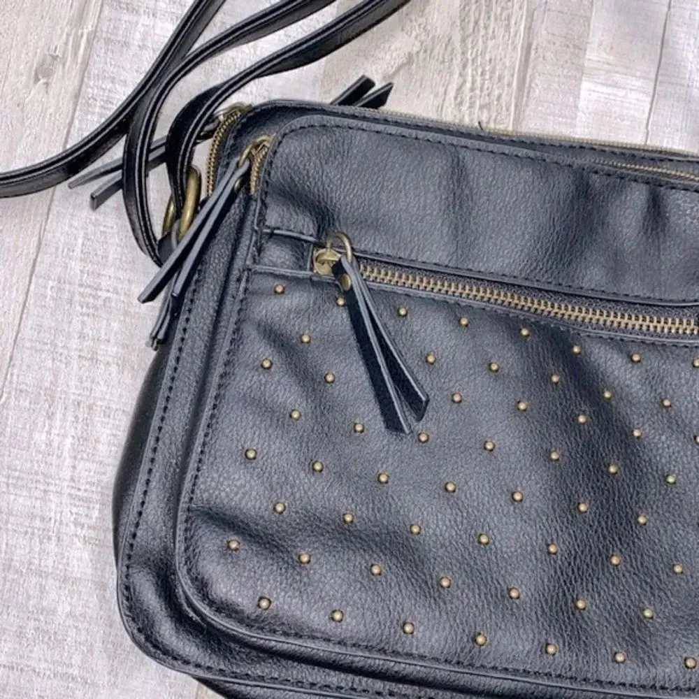 Faux leather crossbody purse with lots of compartments - Image 2