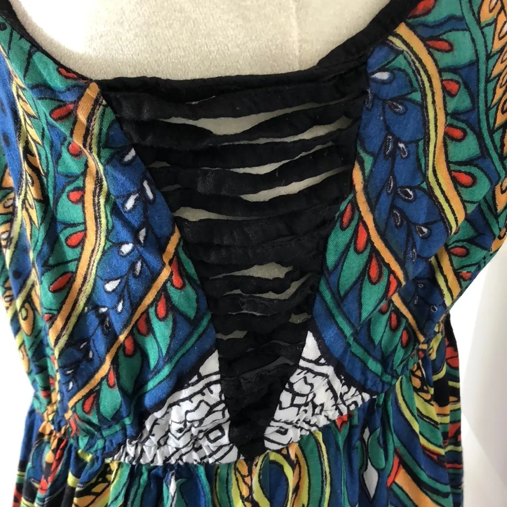 Forever 21 Colorful Pattern Maxi Dress Medium - Image 3