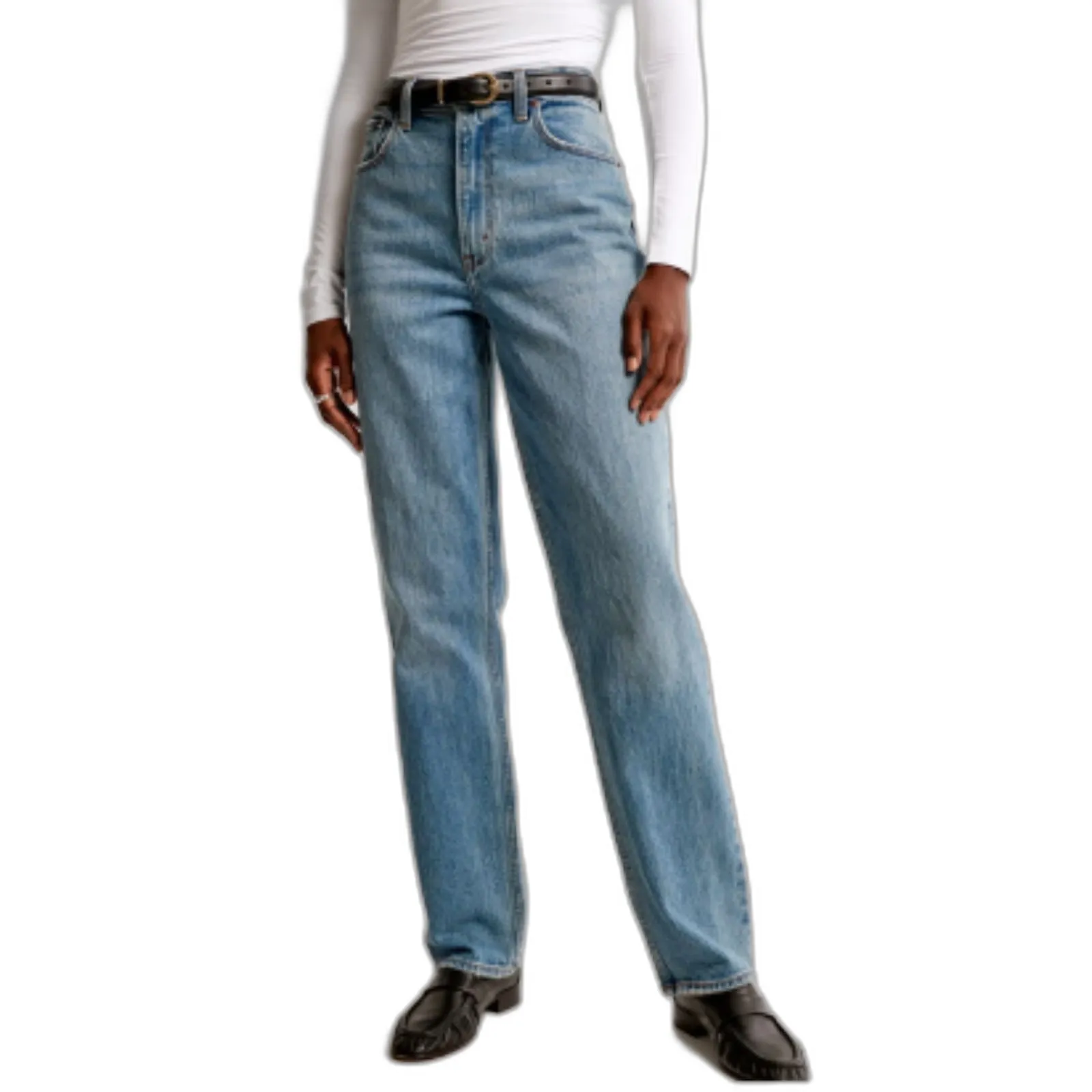 Abercrombie & Fitch The 90's Straight Ultra High Rise Jeans Women's Size 33 Long - Image 2