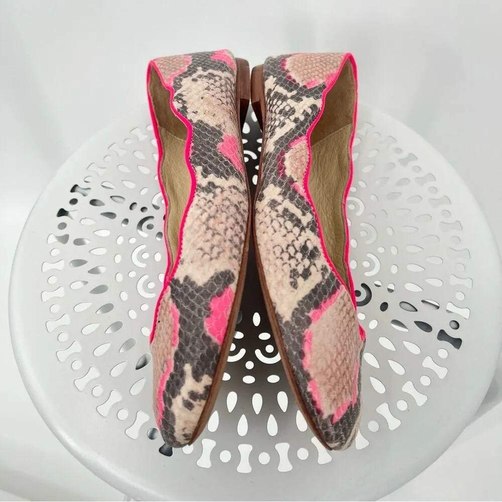 Juicy Couture shoes size 6 leather snakeskin print ballet flats shoes slip on - Image 3