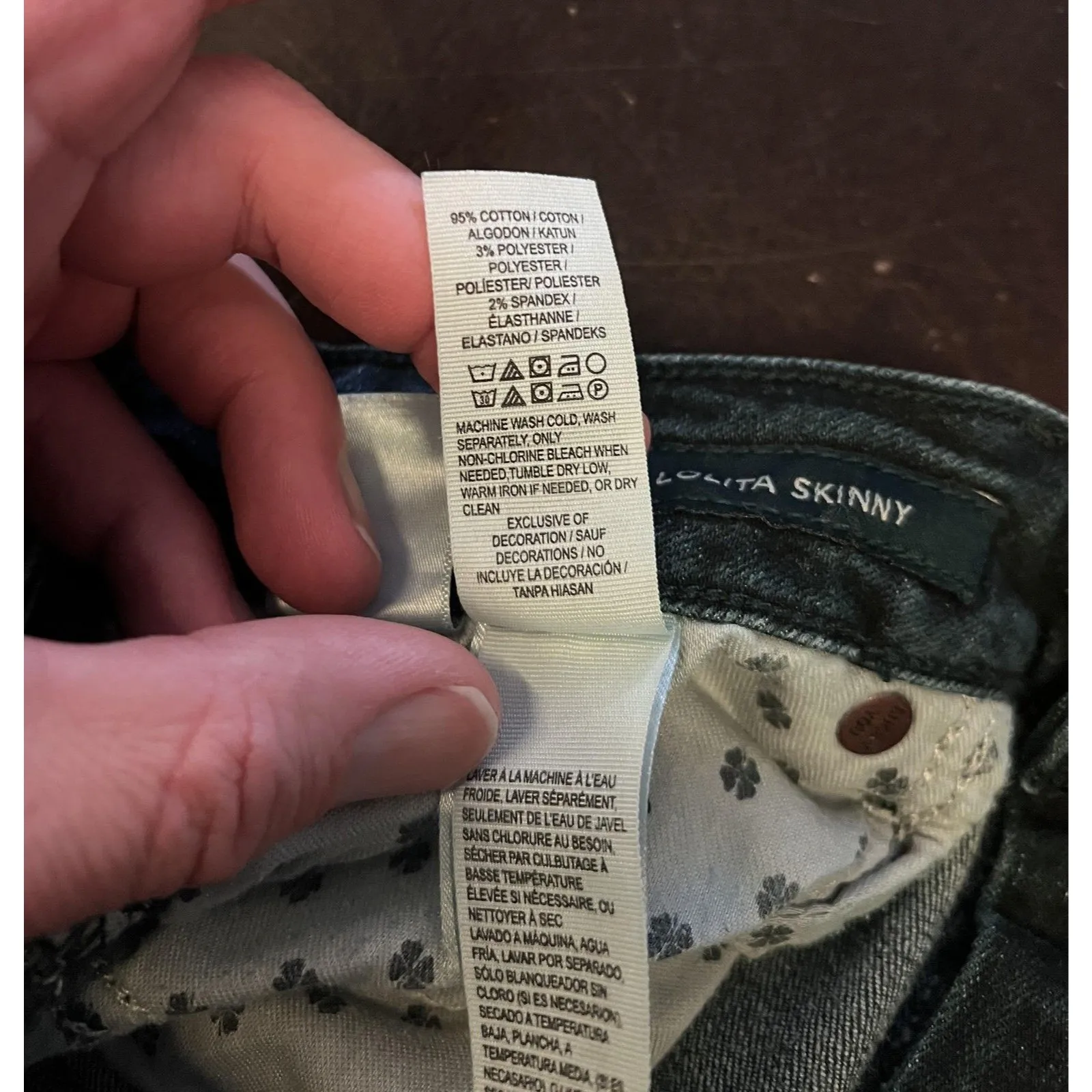 Lucky Brand Lolita Skinny Jeans Womens 2 26 Long Blue Dark Wash Stretch Denim - Image 12