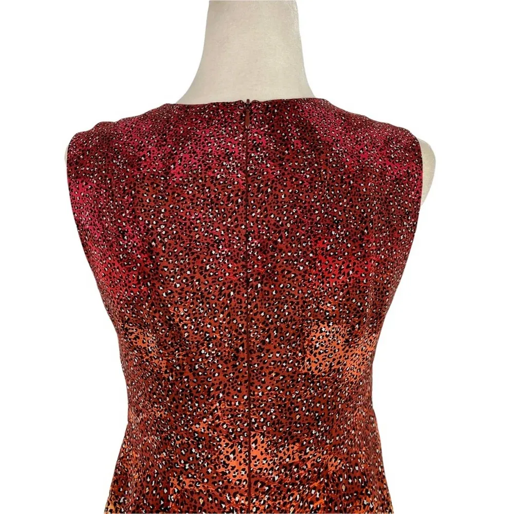Nanette Lepore Firefly 100% Silk Cocktail Dress 6 in Burgundy Burnt Orange - Image 10