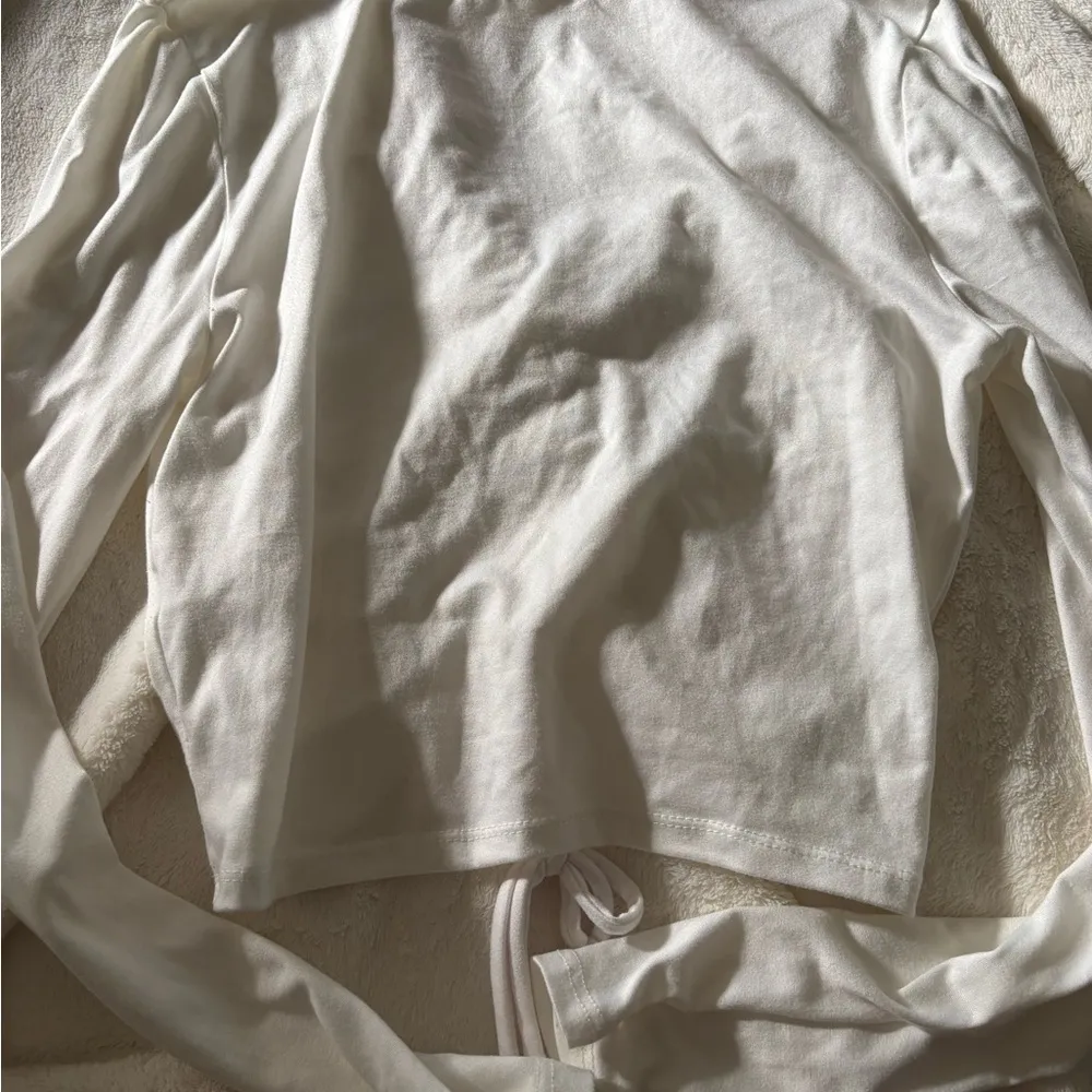 Heart Hips Cream Long Sleeve Top White - Image 3